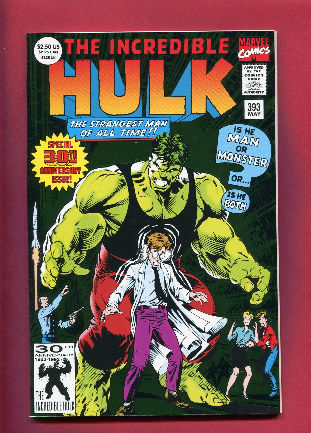 Incredible Hulk #393 (May 1992), (Green Foil) 8.5 VF+