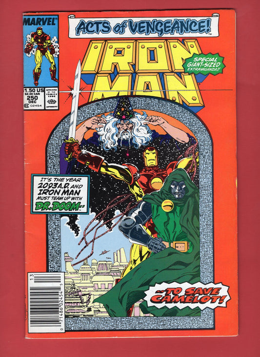 Iron Man #250 (Dec 1989), 6.5 FN+ Newsstand