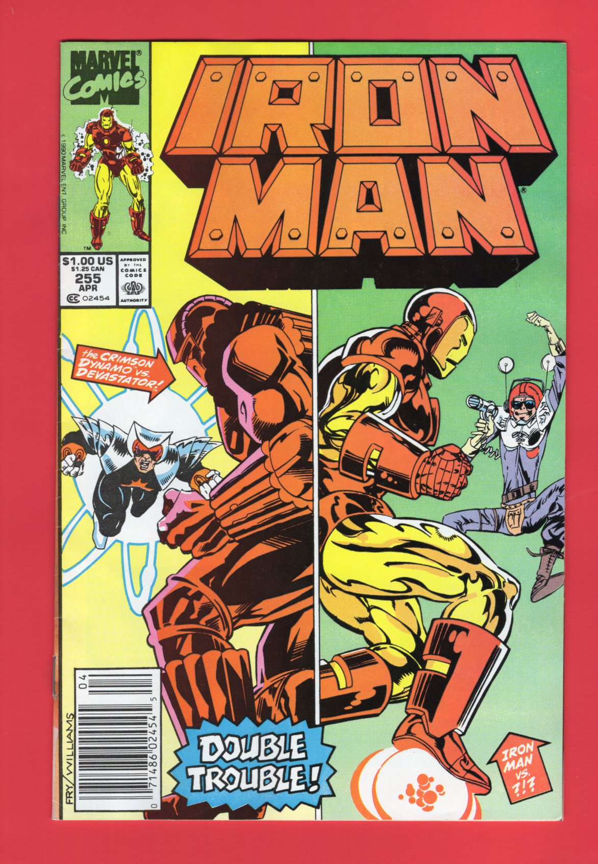 Iron Man #255 (Apr 1990) 7.5 VF- Newsstand