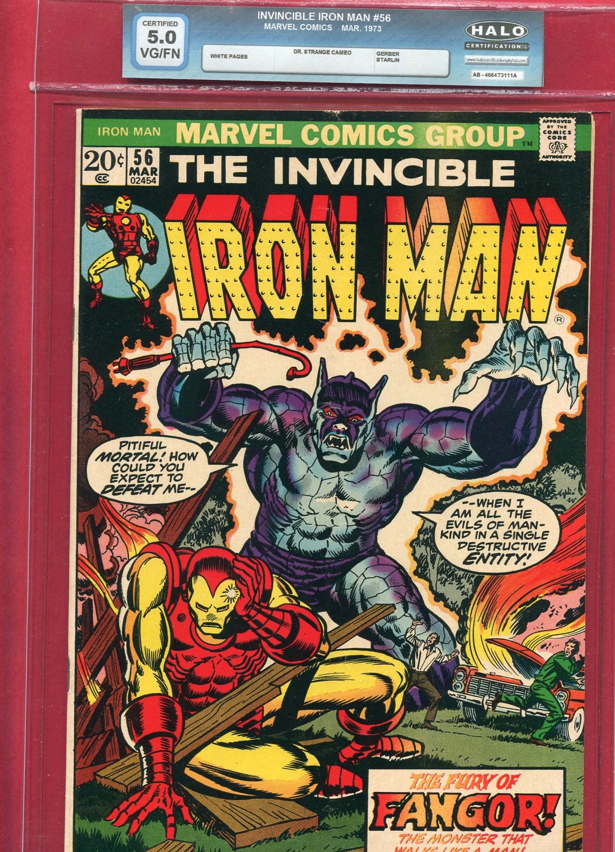 Iron Man #56 (Mar 1973), 5.0 VG/FN Halo Soft Slab