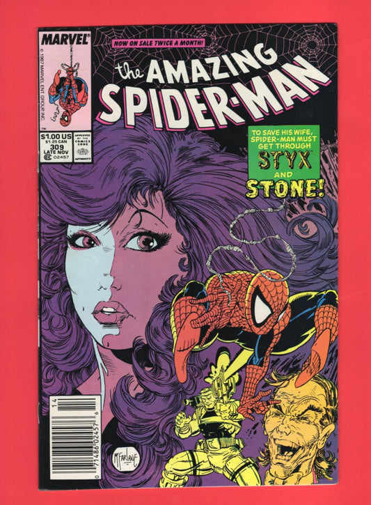 Amazing Spider-Man #309 (Nov 1988), 8.5 VF+ Newsstand