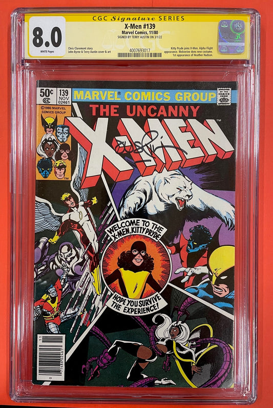 X-Men #139 (Nov 1980), 8.0 VF, CGC Signed Terry Austin