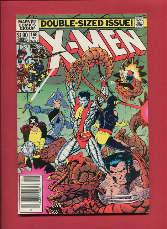 Uncanny X-Men #166 (Feb 1983), 7.5 VF- Newsstand