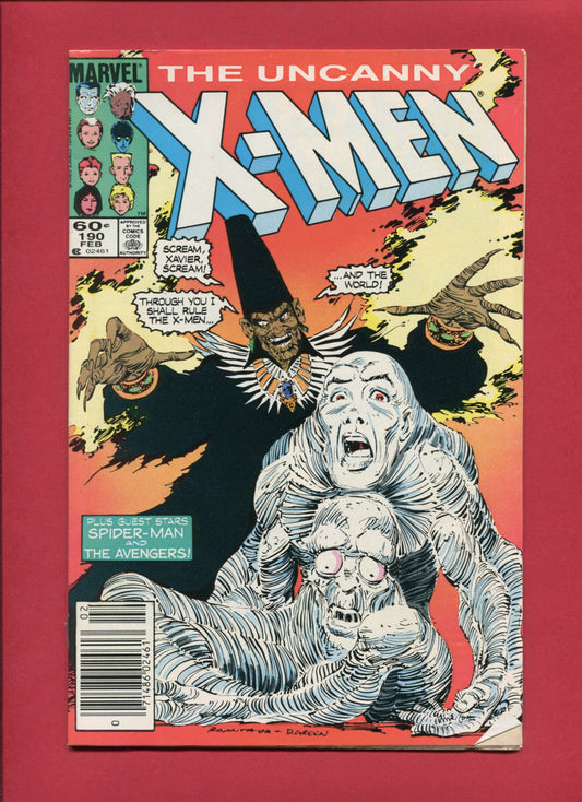 Uncanny X-Men #190 (Feb 1985), 7.5 VF- Newsstand