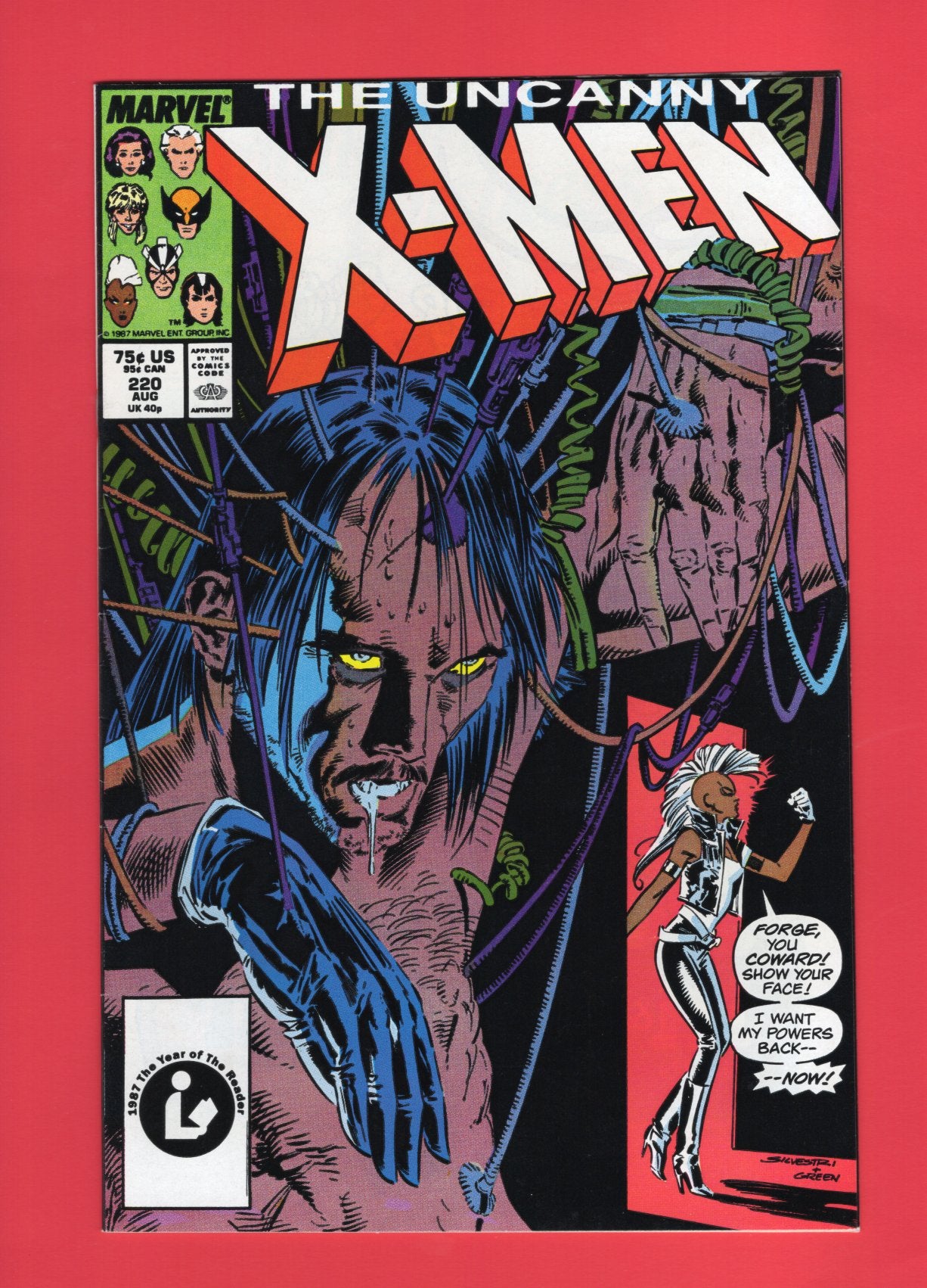 Uncanny X-Men #220 (Aug 1987), 7.5 VF-