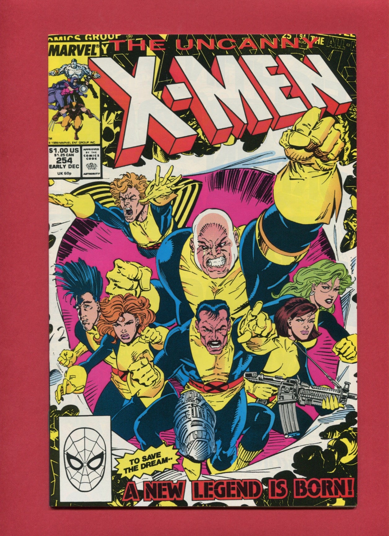 Uncanny X-Men #254 (Dec 1989), 9.2 NM-