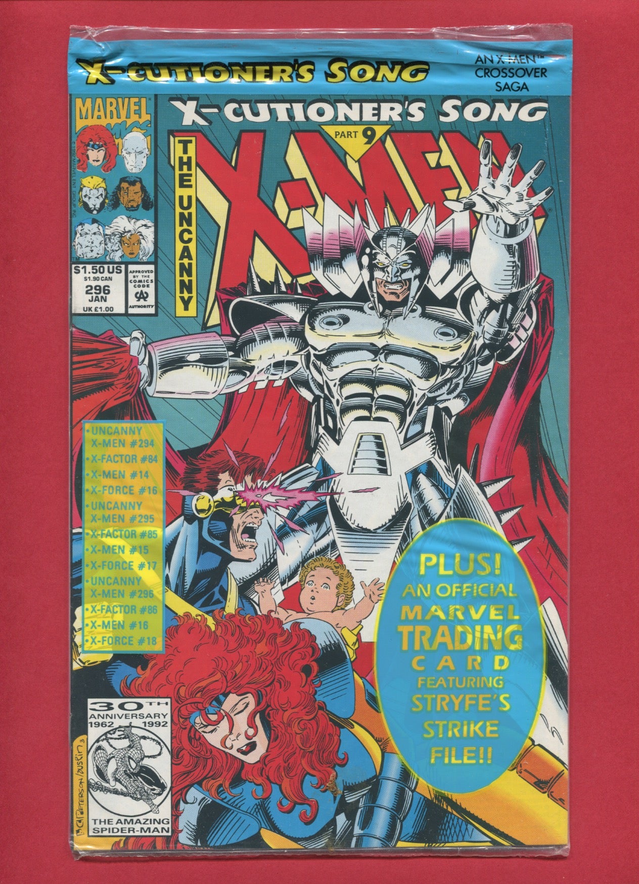Uncanny X-Men #296 (Jan 1993), 9.2 NM-