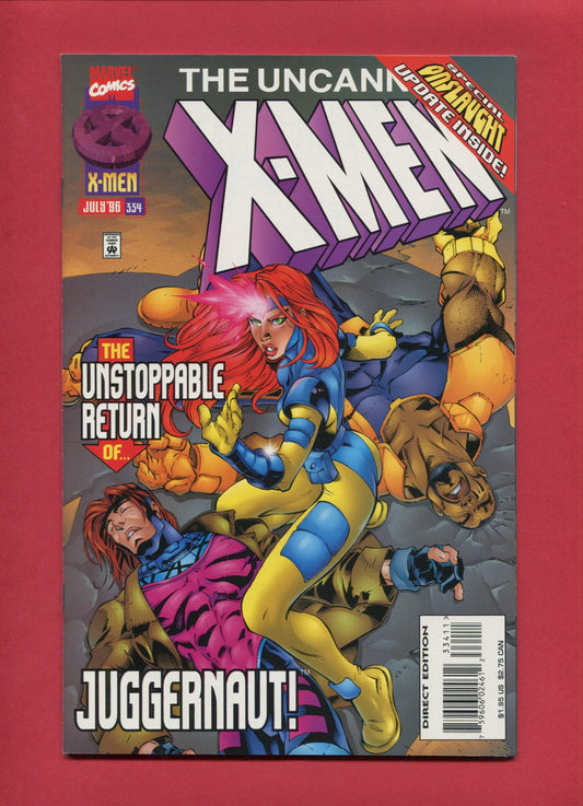 Uncanny X-Men #334 (Jul 1996), 9.2 NM-
