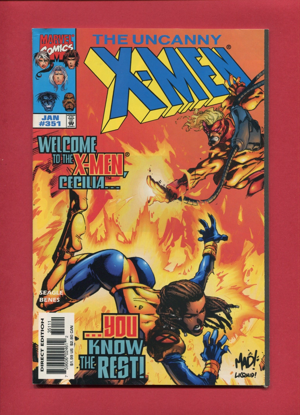 Uncanny X-Men #351 (Jan 1998), 9.2 NM-